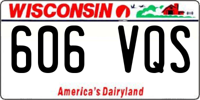 WI license plate 606VQS