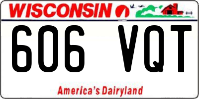 WI license plate 606VQT