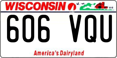 WI license plate 606VQU