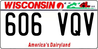 WI license plate 606VQV