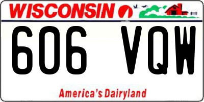 WI license plate 606VQW
