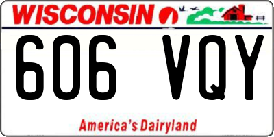 WI license plate 606VQY