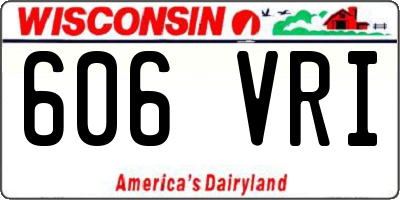 WI license plate 606VRI
