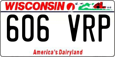 WI license plate 606VRP