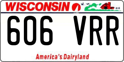 WI license plate 606VRR