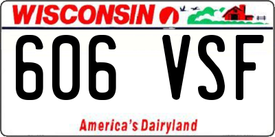 WI license plate 606VSF