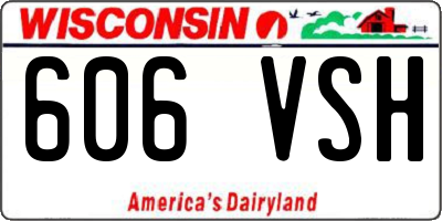 WI license plate 606VSH