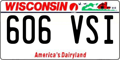 WI license plate 606VSI