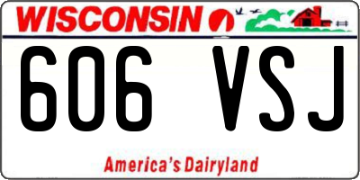 WI license plate 606VSJ