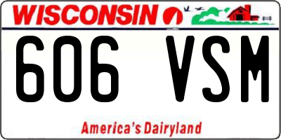 WI license plate 606VSM