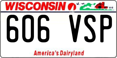WI license plate 606VSP