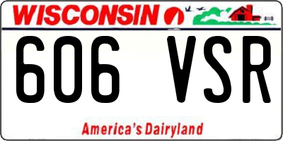 WI license plate 606VSR