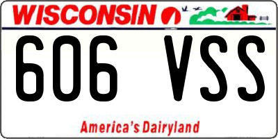 WI license plate 606VSS