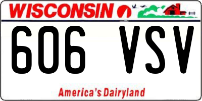 WI license plate 606VSV