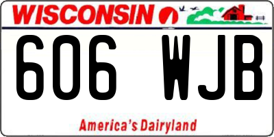 WI license plate 606WJB