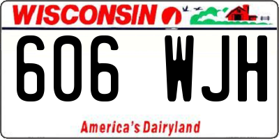 WI license plate 606WJH