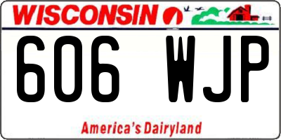 WI license plate 606WJP