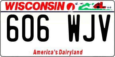 WI license plate 606WJV