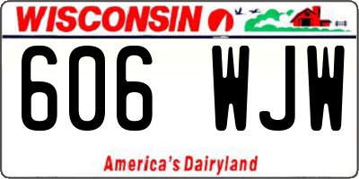 WI license plate 606WJW