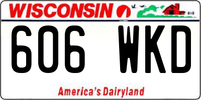 WI license plate 606WKD