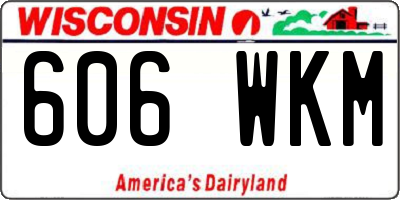 WI license plate 606WKM