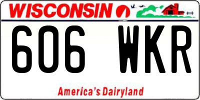 WI license plate 606WKR