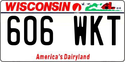 WI license plate 606WKT