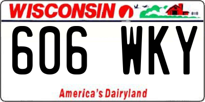 WI license plate 606WKY