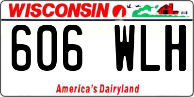 WI license plate 606WLH