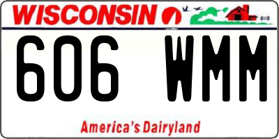 WI license plate 606WMM