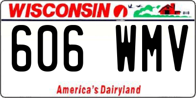 WI license plate 606WMV