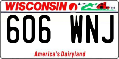 WI license plate 606WNJ