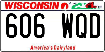 WI license plate 606WQD
