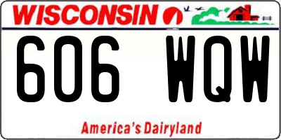 WI license plate 606WQW