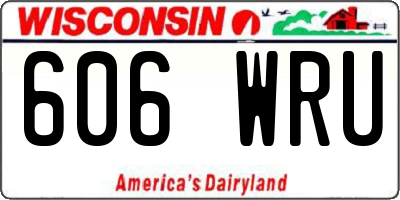 WI license plate 606WRU