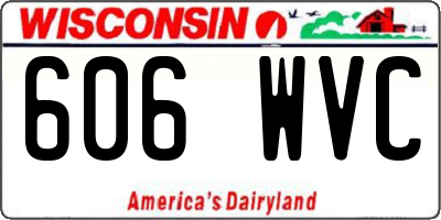 WI license plate 606WVC