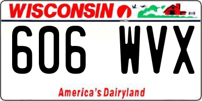 WI license plate 606WVX