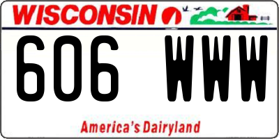WI license plate 606WWW