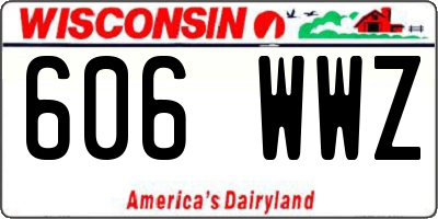 WI license plate 606WWZ