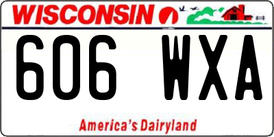 WI license plate 606WXA