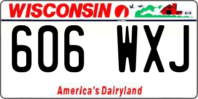 WI license plate 606WXJ