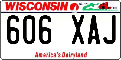 WI license plate 606XAJ