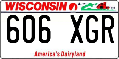 WI license plate 606XGR