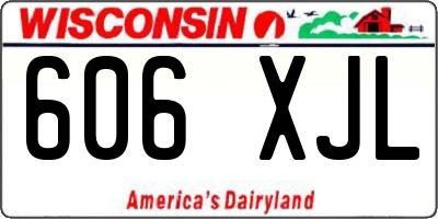 WI license plate 606XJL