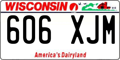 WI license plate 606XJM