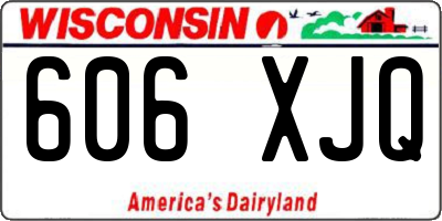 WI license plate 606XJQ