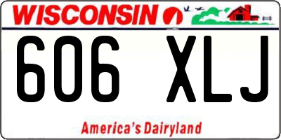 WI license plate 606XLJ