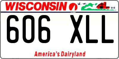 WI license plate 606XLL