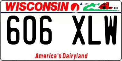 WI license plate 606XLW