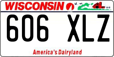 WI license plate 606XLZ